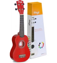 STAGG US-RED ( SOPRANO UKULELE RED+BAG)