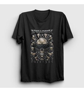 Presmono Unisex Siyah Thirteen Megadeth T-Shirt 66081tt