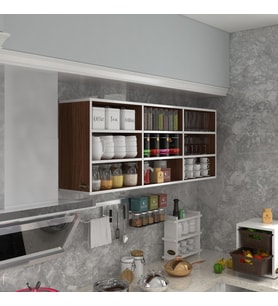 Kenzlife hazır mutfak orela cvz 060*150*22 mutfak banyo dolabı kapaksız raflı (Karışık)