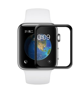 Vendas Apple Watch 38mm VDS tam kaplama cam ekran koruyucu (Siyah)