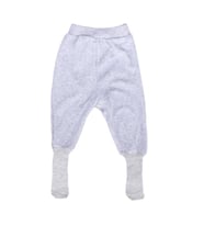 Unisex Bebek Sade Gri Kadife Kendinden Çoraplı Tek Alt