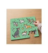Mutlu Köpekler Tasarımlı 24 Parça Ahşap Çocuk Puzzle MPK0372