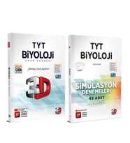 3D Yayınları TYT Biyoloji Soru Bankası ve Deneme Seti 2 Kitap