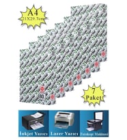 Fotokopi Kağıdı A4 80 gr 500 lü 7 Paket Copierbond Fotokopi Kağıdı Lazer İnkjet ve Fotokopi Makineleri İçin Uyumlu (Beyaz)