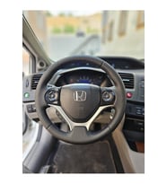 Honda Civic FB7 Araca Özel Direksiyon Kılıfı (Soft Nokta Karbon Mavi İp)