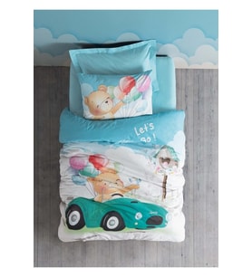 Cotton Box Rf Junior -Buddy Mavi- Lastikli Çarşaflı Tek Kişilik Nevresim Takımı