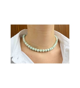 Larimar Taşı Doğaltaş Kolye 8 Mm
