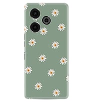 Pova 6 Pro (LI9) Kılıf Boutique Baskılı Resimli Yeşil Papatyalar Pcode -041
