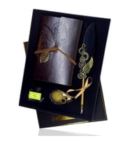 Tüylü Divid Retro Defter Set Mürekkepli Tüylü Divid Ayaklıklı
