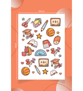 Çocuklar İçin Özel Kesimli Okula Başlıyorum Stickerı
