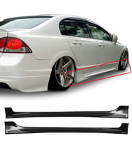 Honda Civic FD6 Mugen Yan Marşpiyel Seti Plastik 2 Adet Mat Siyah 2006 2007 2008 2009 2010 2011 karlık+ek+bodykit