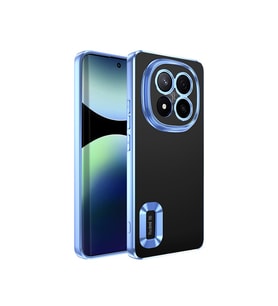 Lexroo Xiaomi Redmi Note 14 Pro Plus Kılıf Kamera Korumalı Logo Gösteren Omega Kılıf - Sierra Mavi