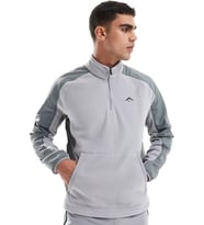 Nike Running Trail Polartec 1/4 zip fleece Erkek Yarım Fermuar Polar Sweatshirt Gri