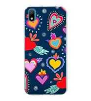 PrintiFy Huawei Y5 2019 ile Uyumlu 1mm Slim Fit Retro Renkler 3 Baskılı Şeffaf  Kılıf