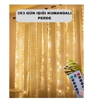Mey İthalat® Uzaktan Kumandalı Perde Tipi Günışığı Peri Led Işık Dekorasyon