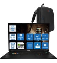 Msı Nb Stealth 18 Hx Aı Ultra 9 275HX 32GB Ddr5 2tb SSD 12GB/RTX5070TI/140W 18" QHD+(2560X1600) 240Hz IPS Windows 11 Pro Taşınabilir Bilgisayar A2XWHGP11 + Zettaçanta