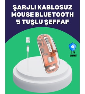 Sessiz ve Ergonomik Kablosuz Fare - 30 Gün Kullanım, 2 Modlu Bağlantı