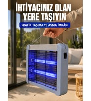 12W Elektrikli Sinek Öldürücü Çift UV Işıklı Asılabilir Böcek Öldürücü Lamba