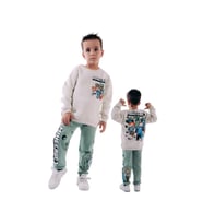 Erkek Çocuk Baskılı 3/10 Yaş Eşofman Takımı (Yeşil)
