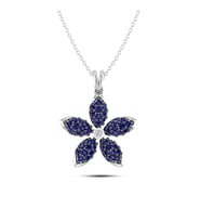 Pırlantalı Flower Kolye (Altın-Beyaz)