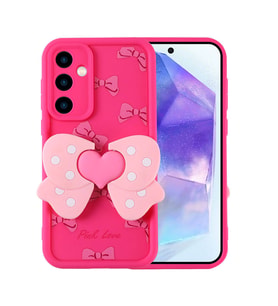Samsung Galaxy A35 Uyumlu Kılıf Kamera Korumalı Figür Tasarımlı Zore Kapya Kapak (K.Pembe)