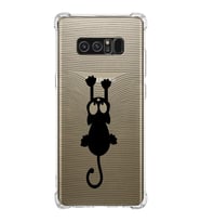 Samsung Galaxy Note8  Köşe Korumalı Antişok Kapak  Çizgi Kedi Tasarımlı Şeffaf  Kılıf