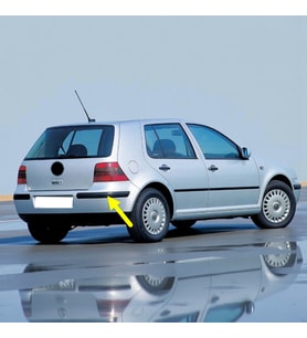 VW Golf 4 1998-2004 Arka Tampon Sağ Köşe Bandı Siyah Tip 1J6807792