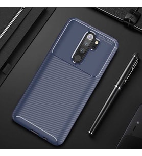 Xiaomi Redmi Note 8 Pro Kılıf Esnek Soft Karbon Tasarım Legion Serisi (Lacivert)