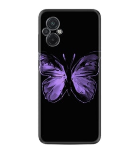 Xiaomi Poco X5 5g Kılıf Resimli Desenli Silikon Platinium Series Black Butterfly 1879
