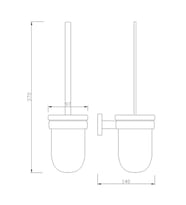 FC-30104 Krom Tuvalet Fırçalığı