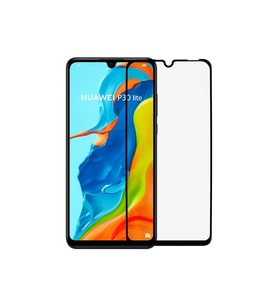 Huawei P30 Lite Siyah Seramik Nano Ekran Koruyucu Tam Kaplayan Kırılmaz Esnek Cam