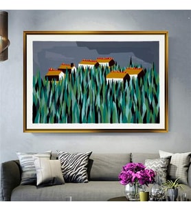 Altın Çerçeveli dekoratif tablo a664 (Gold)
