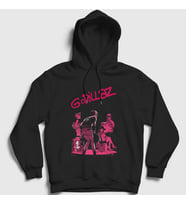 Presmono Unisex Siyah Stage Gorillaz Kapüşonlu Sweatshirt 55042tt
