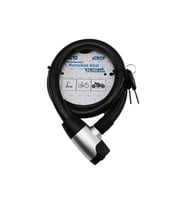 ANAHTARLI METAL KAPLAMA KAFA ÇEK-İT KİLİT KAPAK MOTOR - BİSİKLET KİLİT ÇELİK TEL SİYAH ŞEFFAF KILIF 24MMX100CM (5680)