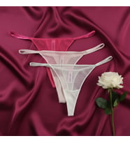 Kadın 3 lü Desenli String Set BB2148