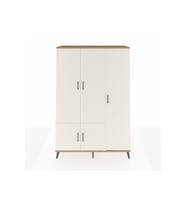 Hyperion Dolap 7 Raflı 5 Kapaklı Tek Askılı 132x44x195 Çam-Aytaşı/Çam
