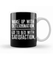 Wake Up Determination Bed With Satisfaction Kupa Bardak Porselen