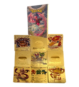 Pokemon Kartları Gold Card Altın Kabartmalı Fosforlu Kart 30lu