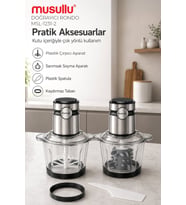 Musullu MSL-1231-2 Meat Max 2+2 Litre Geniş Hazneli Doğrayıcı Rondo