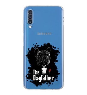 Samsung Galaxy A70  Kamera Korumalı  Kapak Dog Father Tasarımlı  Şeffaf Kılıf