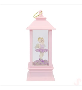 Uçuşan Simli,12,5cm x 5cm Led Işıklı Balerin Fener Küre - D (STD)