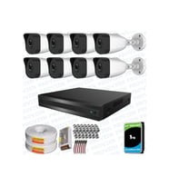 Provzen RV HiLook 8 Kameralı Full HD Geniş Açı Güvenlik Kamerası