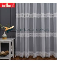 2Kat Pileli Brillant Birita Serisi Modern Tarz Tül Perde