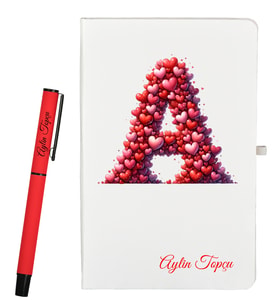 Kişiye Özel Hediye Defter ve Roller Kalem Seti