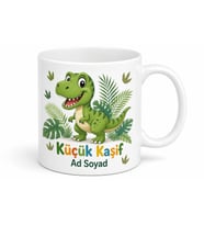 Çocuğa Hediye İsimli Dinozor Temalı Baskılı Kupa Bardak Özel Tasarım