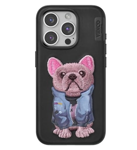 Iphone 15 Cute Desenli Kapak - Siyah