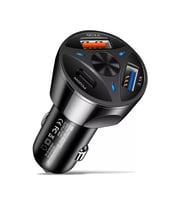 Araç Için Telefon Şarj Cihazı Çakmaklık Araç Içi Şarj Adaptörü 55W Carboon 3 Port USB ÖZ&EL