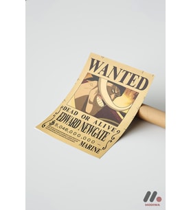One Piece Beyaz Sakal Wanted Poster, Çerçevesiz Yüksek Kalite Duvar Afişi - Anime