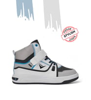 Beyaz Gri Erkek Çocuk Sneakers Spor Aayakkabı