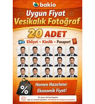 Profesyonel CV &  Fotoğrafı Kurumsal Vesikalık,Biyometrik,Pasaport,Kimlik,Ehliyet,Nikah + HD Baskı 20 Adet